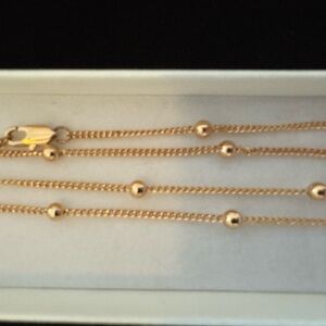 Necklace and bracelet Steel with double gold plating 18 K